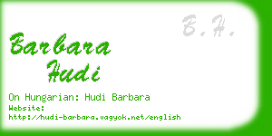 barbara hudi business card